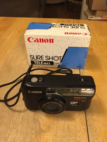 Canon Sure Shot TELEMax Date Point and Shoot Camera w/Box untested