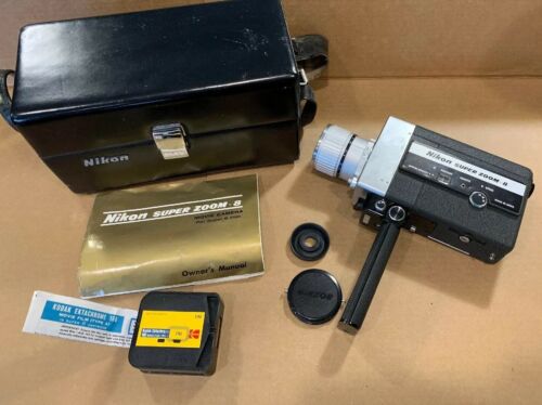 Nikon Super Zoom 8 With Cine-Nikkor Zoom 8.8mm-45mm f1:1.8. With Case & Manual.