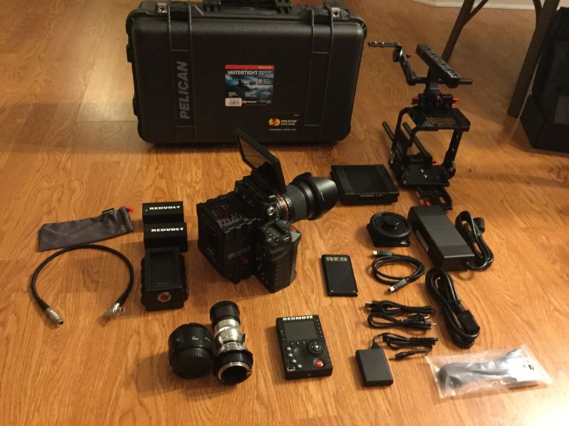 RED EPIC DRAGON X 6K CAMERA W/HUGE KIT, LENS,REDMOTE, CAGE, LCD,PL&CANON MOUNT