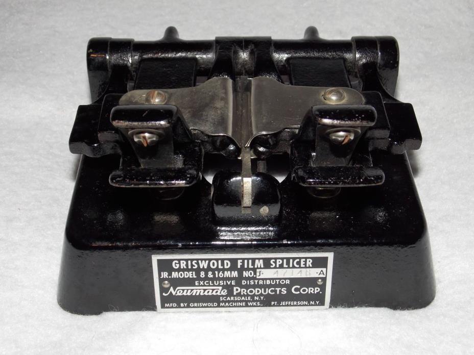 Vintage Griswold Film Splicer EUC Jr. Model 8 & 16 mm Neumade Products Corp.