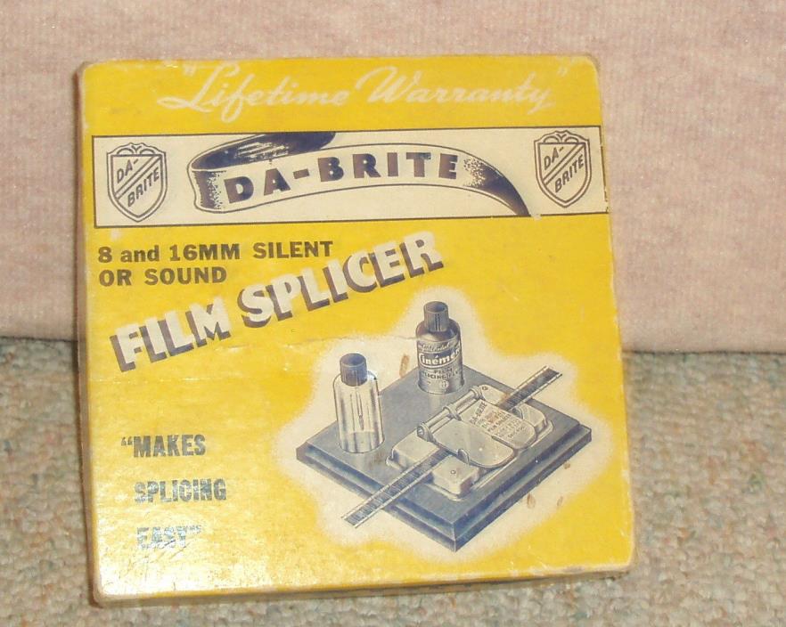 Vintage DA-BRITE Film Splicer , 8 and 16mm silent or Sound