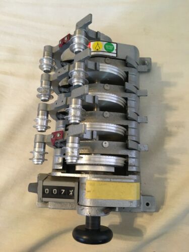 Hollywood Film Company 4 Gang 16mm Film Synchronizer with Counter. Working. Sl
