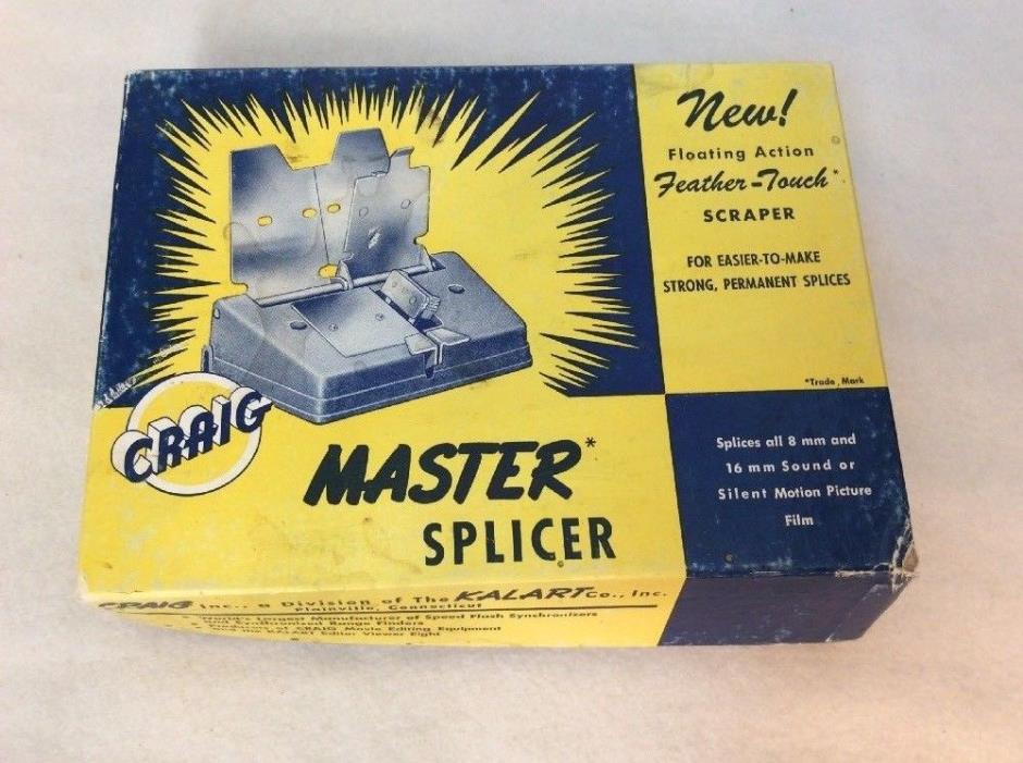 Vintage Kalart Craig Master Splicer S-3 8mm, 16mm Sound/Silent Motion Picture