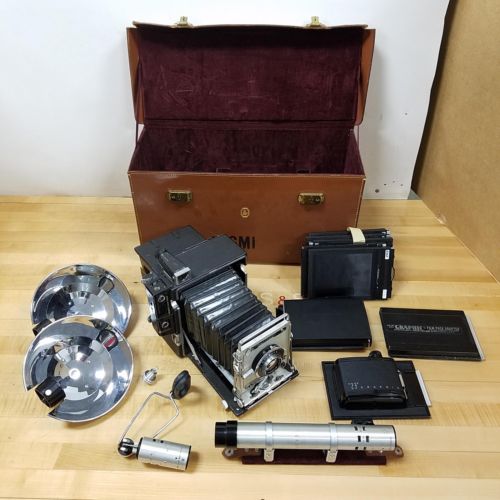 Graflex Vintage Folding Camera w/ Case - USED