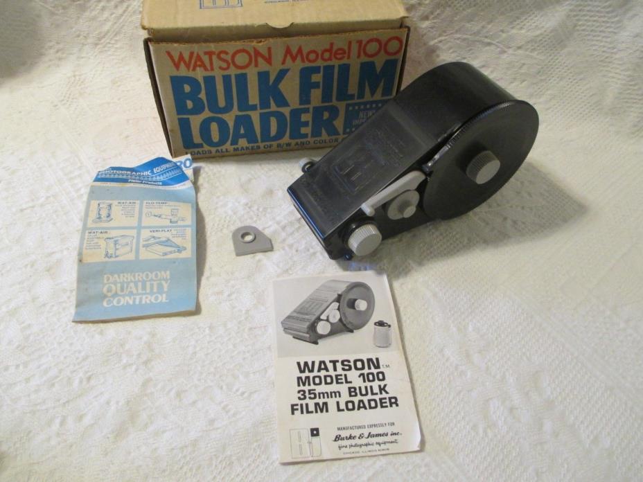 Watson Model 100 Bulk 35mm Film Loader Burke & James Inc Pfefer Products