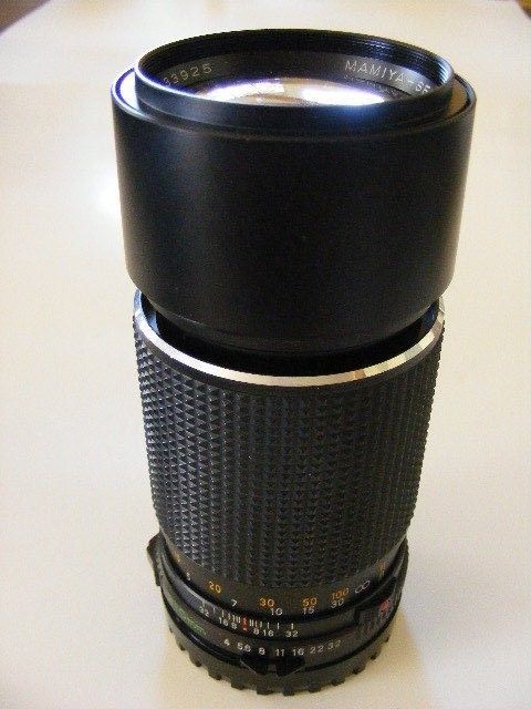 Mamiya M 645  TELEPHOTO, C-  f210 - 1:4 c/w UV Filter, front and rear cap