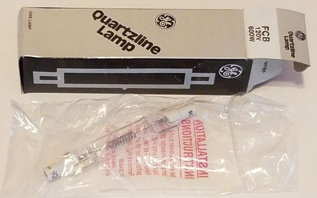 New GE Quartzline Lamp FCB 120V 600W Projection Bulb NOS