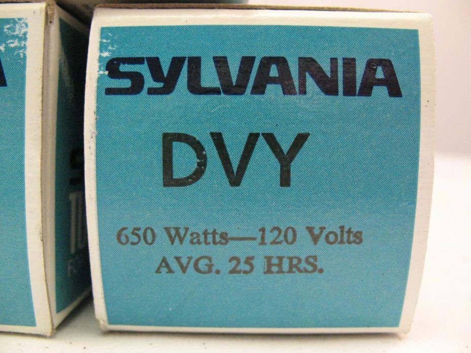 Sylvania DVY 650 WATT 120 VOLT Tungsten Lamp