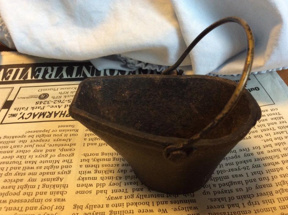 Mini Coal Shuttle or bucket. 2” tall w/out Handle. 3 1/2” x 2” wide