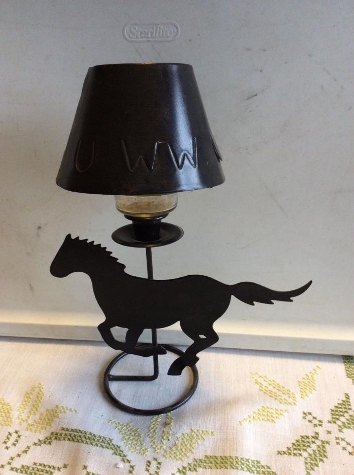 Horse Candleholder. 12” tall, 9” wide