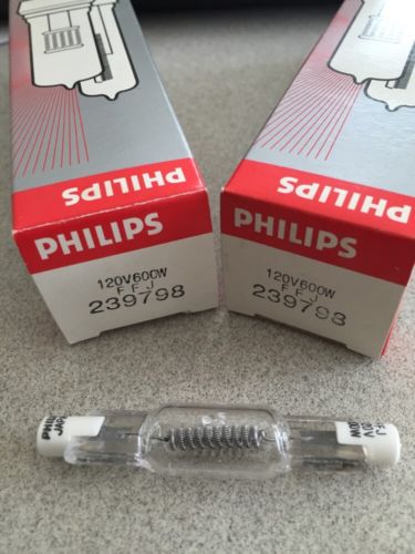 Philips Projection Lamps  F F J. Lot Of Two 600 Watts - 120 Volts