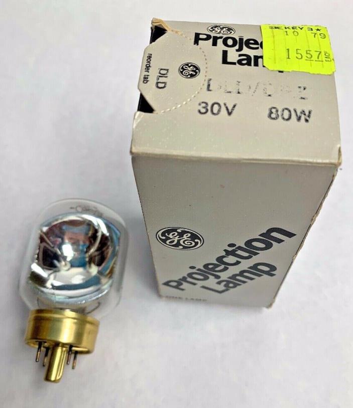 Vintage GE Projector Projection Lamp Bulb DLD / DFZ 30V 80W  orig box -Free Ship