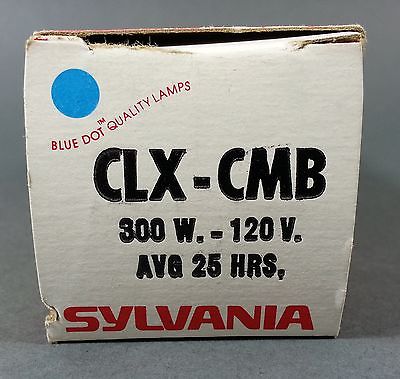 NOS - Sylvania Projector Lamp - CLX-CMB 300 Watts 120v 25hrs Blue Top