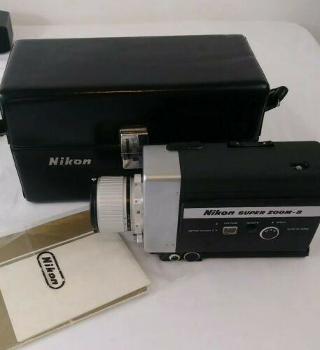 Vintage Nikon Super Zoom 8mm Movie Camera w/ Case and Manual (p2)