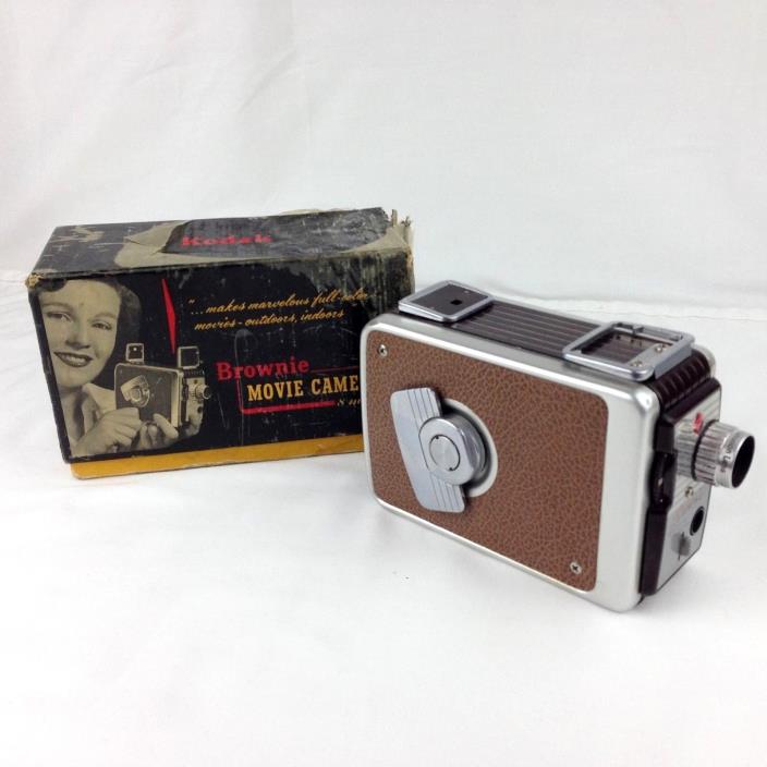 Vintage Kodak Brownie 8mm Movie Camera with Original Box UNTESTED