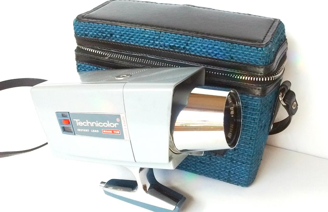 Vintage Technicolor Super 8 Mark Ten Movie Film Camera With Case - Still Working