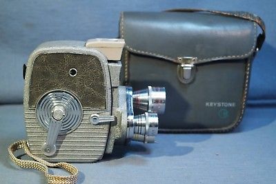 Keystone K 27 8mm Film Movie Camera Selectable 3 Lense Turrent & Carrying Case