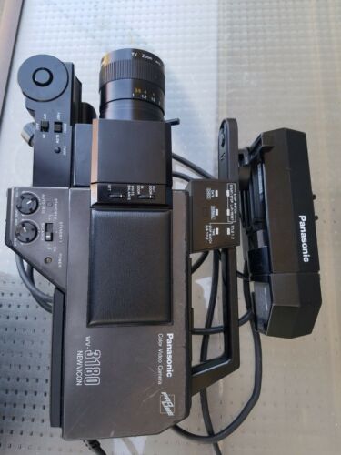 Vintage Panasonic WV-3180 Newvicon Color Video Camera Camcorder pro line tv lens