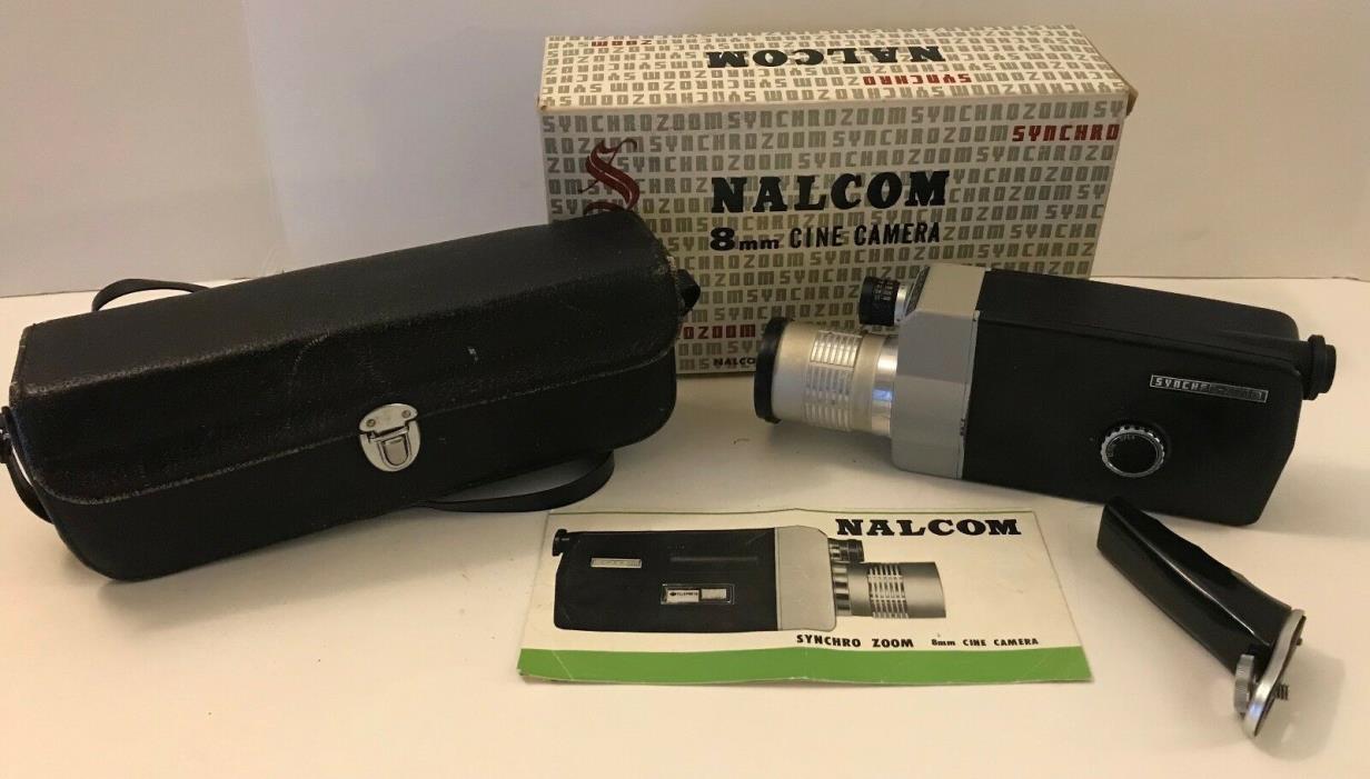 Vintage Nalcom Synchrozoom Cine Camera - Shinkor Reflex 9 - 27 mm w. Case