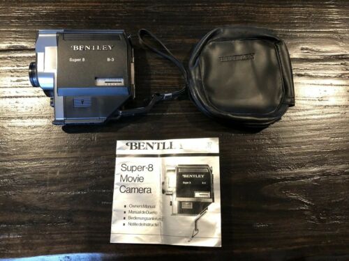 BENTLEY B-3 Super 8 Movie Camera With Carry Case and Manual