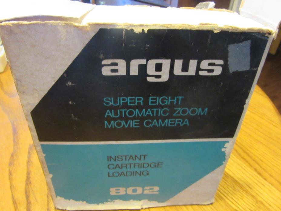 Vintage Argus Model 802 Super Eight Movie Camera WITH BOX