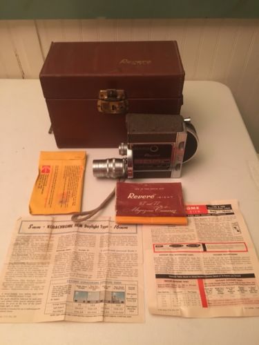 Vintage Revere Eight 67 8mm movie camera bundle