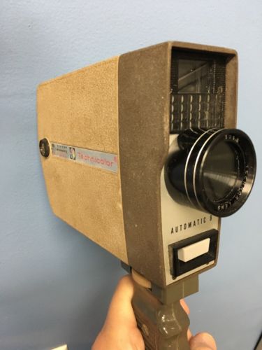 Vintage Technicolor Movie Camera Automatic 8 with handle 1960s for display