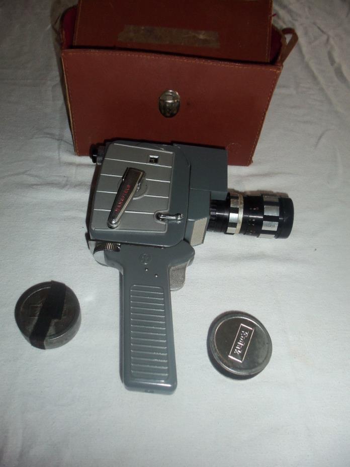 Mansfield 8mm Holiday Reflex Zoom Movie Camera Hand Wind With Handle 2 Kodak Fil