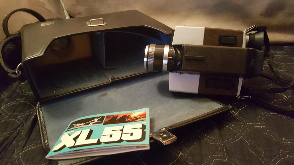 Vintage Kodak XL55 Super 8 Movie Camera Includes Carry Case Free Shipping