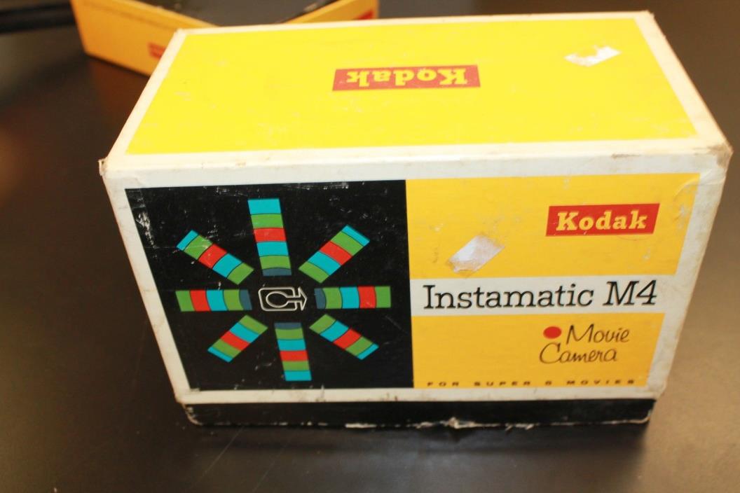 VINTAGE 1960s KODAK INSTAMATIC M4 MOVIE CAMERA WITH BOX Super 8