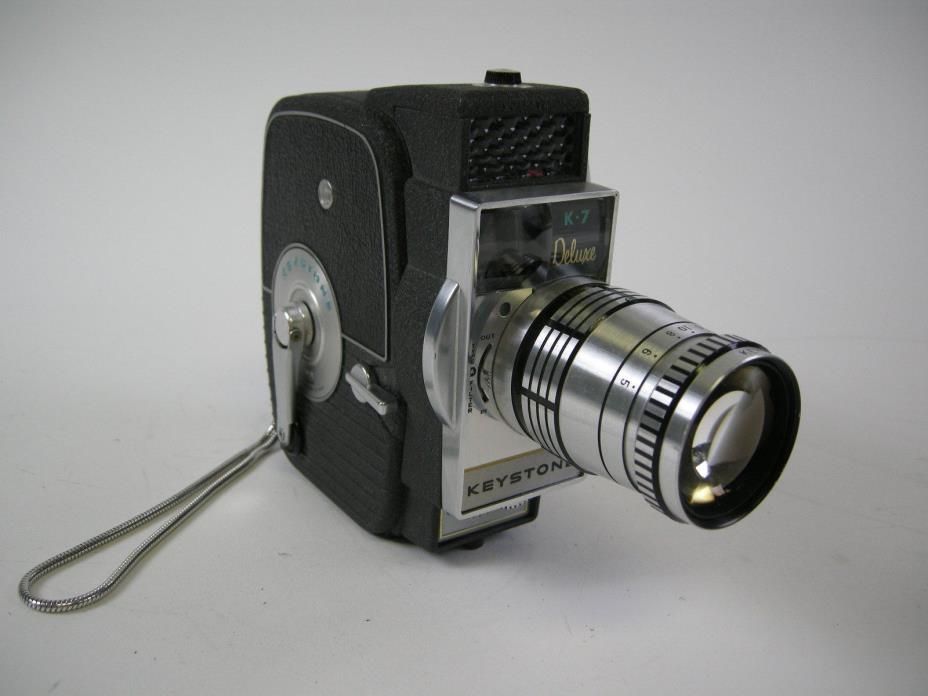 Keystone K-7 Deluxe 8mm Electic Eye Zoom Movie Camera ( Still Works) f1.8 lens