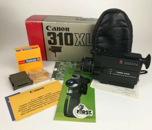 CANON 310XL Super 8MM MOVIE CAMERA With Box, Case, Instruction, Brochure