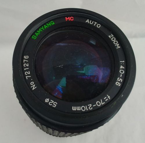 Samyang camera lens MC AutoZoom 1:40--5.6 f=70--210 mm no 721276 vintage