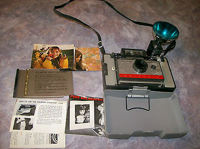 Vintage polaroid 104 land camera 1960s flash attachment fold out instructions
