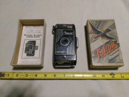 Vintage Falcon Jr. Camera w/ Original Box & Manual