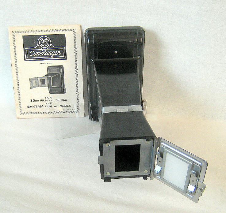 Vintage Testrite 35 Cinelarger for 35 mm Film and Slides with Instruction.