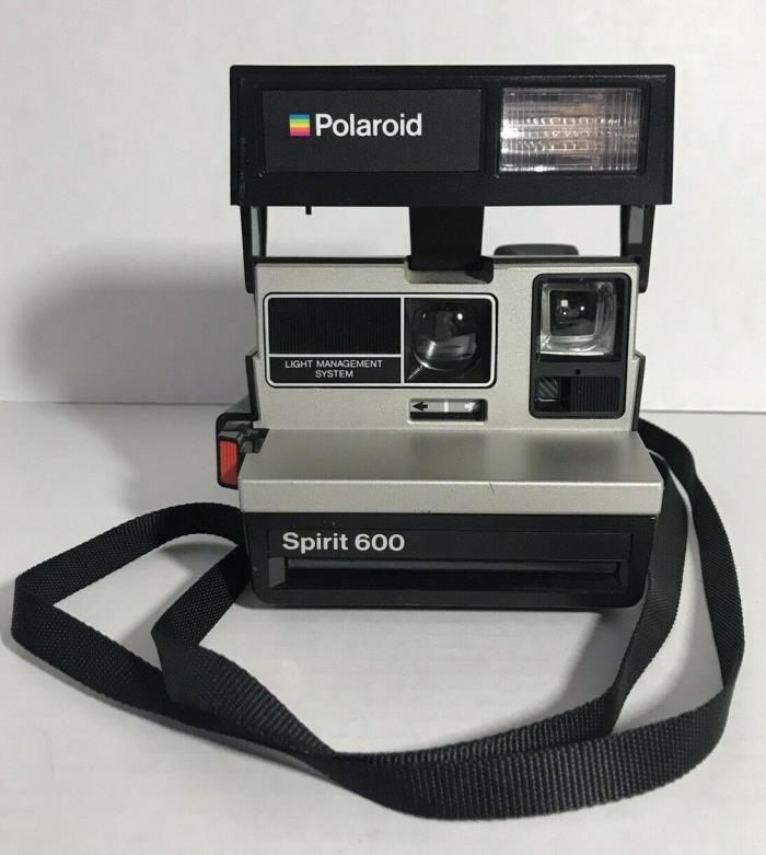 Vintage Polaroid Spirit 600 Instant Film Camera With Strap Not Tested Sold As Is