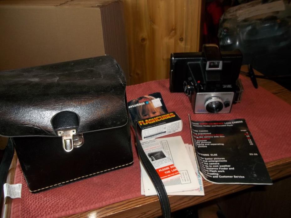 Polaroid Land Camera Super Color Pack W/ Case & Paperwork