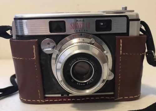 Kodak Signet 40 Rangefinder Film Camera w/ 46mm Kodak Ektanon Lens Untested Case