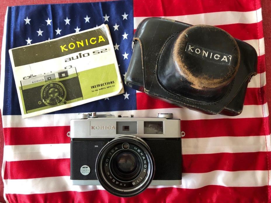 ?Near Mint? Konica Auto S2  Rangefinder Film Camera w/ HEXANON f1.8 45mm