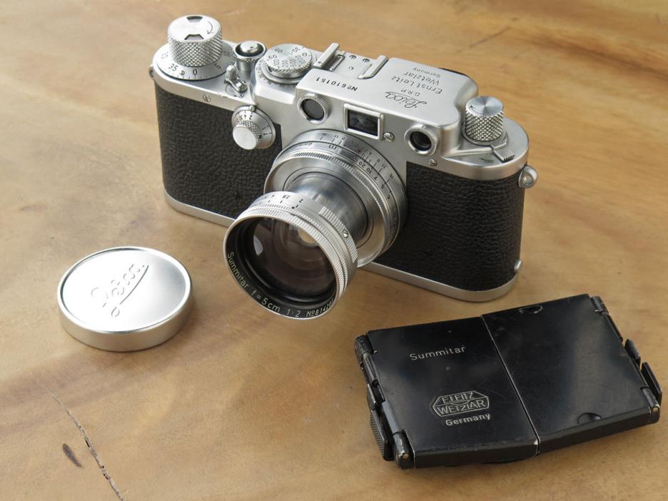 Leica IIIf ELC w/ Summitar 50mm f2 Lens Rare Midland Canada Elcan