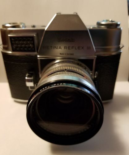 KODAK RETINA REFLEX III w/ 3 Lenses, Hoya Filter, and Lowepro Nova 2 Camera Bag