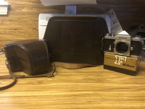 Nikon F Leather Cases And Exposure Meter Model 2 Vintage