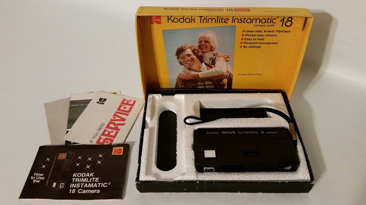 Kodak Trimlite Instamatic 18 Boxed 110 Film Vintage