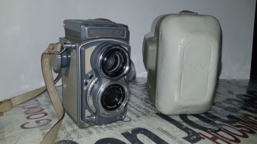 Rollei Rolleiflex Baby Grey TLR 4x4 camera, w/ Schneider 60/3.5 Xenar