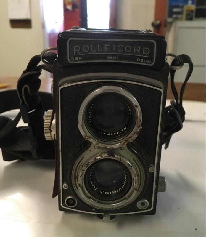 Rolleicord Vintage Camera, Model K3, Franke & Heidecke w/ Tamrac Strap