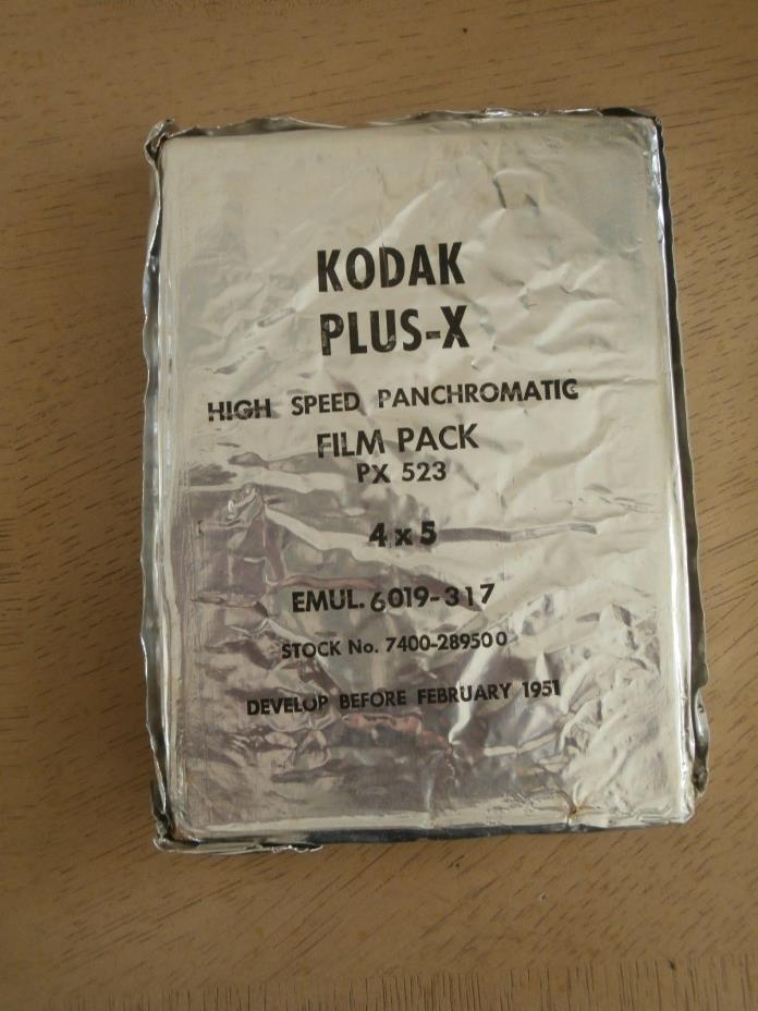 4x5 Kodak Film PackSealed ORIG BOX EXP. Plus-X  25 Shts Exp Feb 1951 3