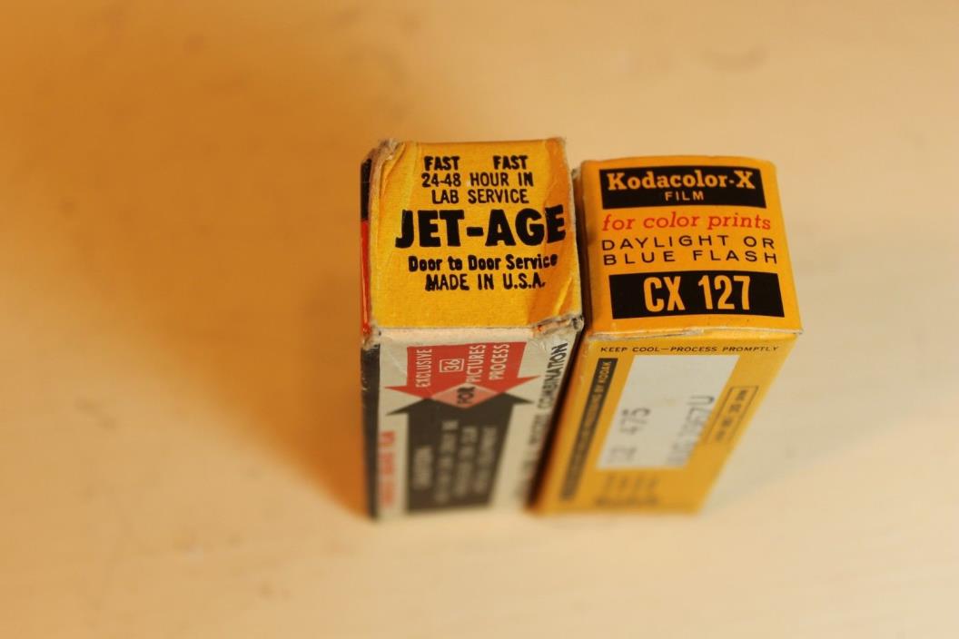 Vintage Kodak Kodacolor x 127  + Jet Age 127 Film Sealed Boxes