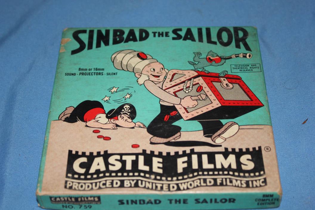 Sinbad The Sailor Castle Films 8MM 16MM Vintage 759 United World Films Inc