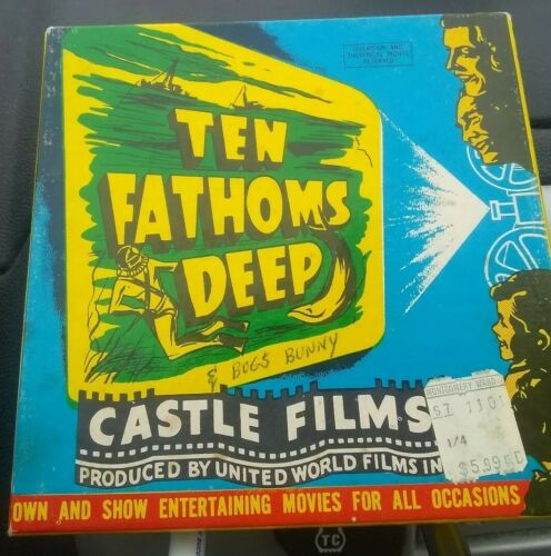 Ten Fathoms Deep Jacques Cousteau BW 8MM Adventure Film By Castle Films nice